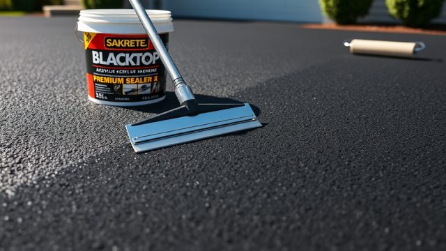 Sealcoating a Sakrete Blacktop Driveway: Products and Methods