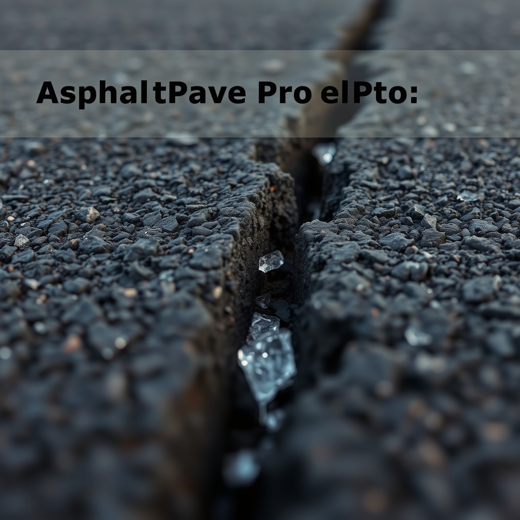 Close-up cross-section of asphalt pavement showing a flexible AsphaltPavePro sealcoat laye