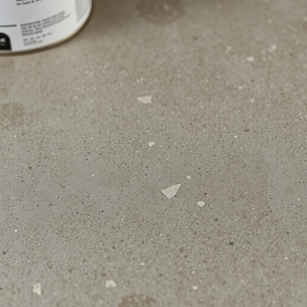 <clean photorealistic photo/illustration showing a close-up of weathered Rust-Oleum EpoxyS