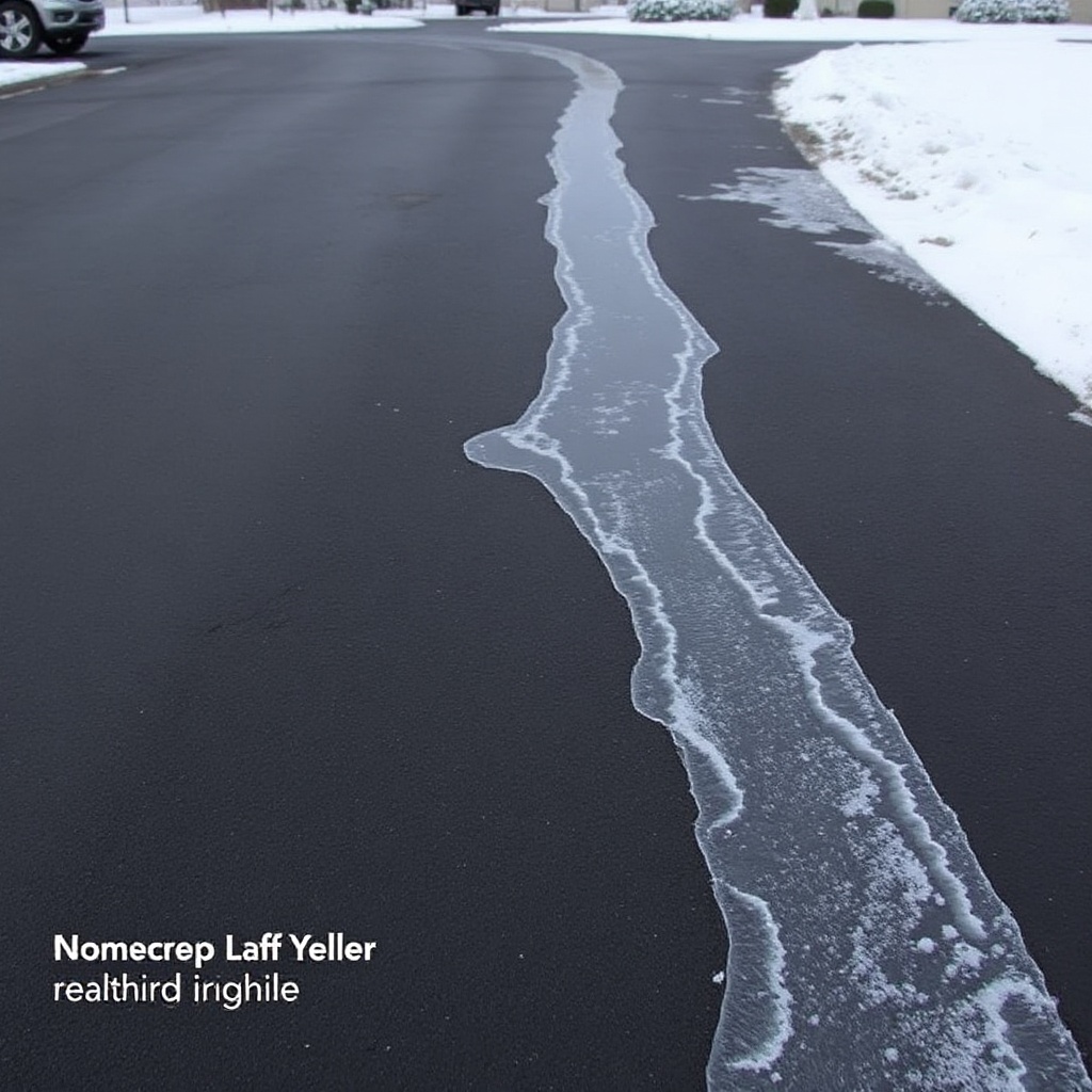 <Clean photorealistic photo of a driveway with wide cracks filled with Sakrete Blacktop Cr
