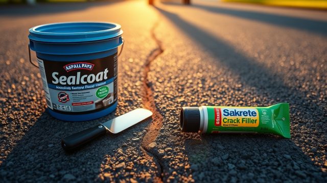 AsphaltPavePro Sealcoat vs. Sakrete Blacktop Crack Filler: Which Is Better for Wide Cracks?